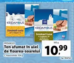 Lidl ERIDANOUS Ton afumat în ulei de floarea-soarelui Ofertă