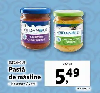 Lidl ERIDANOUS Pastǎ de măsline Ofertă