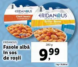 Lidl ERIDANOUS Fasole albă în sos de roşii Ofertă