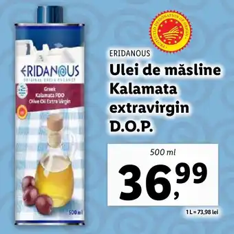 Lidl ERIDANOUS Ulei de măsline Kalamata extravirgin D.O.P. Ofertă