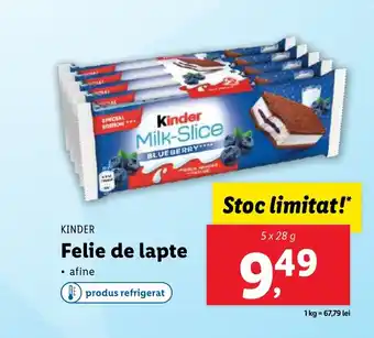 Lidl KINDER Felie de lapte Ofertă