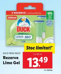 Lidl DUCK FRESH DISCS Rezerve Lime Gel Ofertă