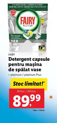 Lidl FAIRY Detergent capsule pentru mașina de spălat vase Ofertă