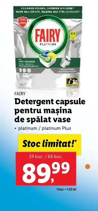 Lidl FAIRY Detergent capsule pentru mașina de spălat vase Ofertă