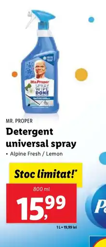 Lidl MR. PROPER Detergent universal spray Ofertă