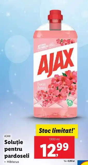 Lidl AJAX Soluţie pentru pardoseli Ofertă