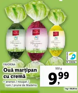 Lidl FAVORINA Ouă marţipan cu cremă Ofertă