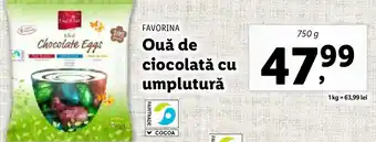 Lidl FAVORINA Ouǎ de ciocolată cu umplutură Ofertă