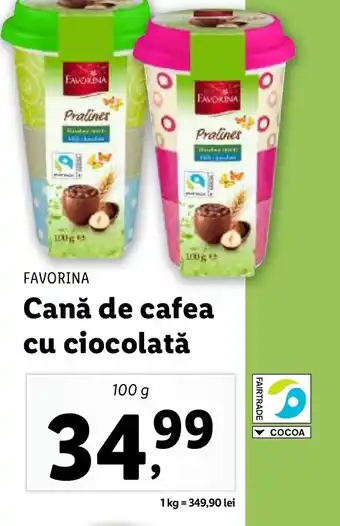 Lidl FAVORINA Cană de cafea cu ciocolată Ofertă