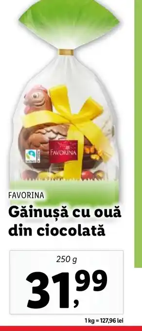 Lidl FAVORINA Găinuşă cu ouă din ciocolată Ofertă