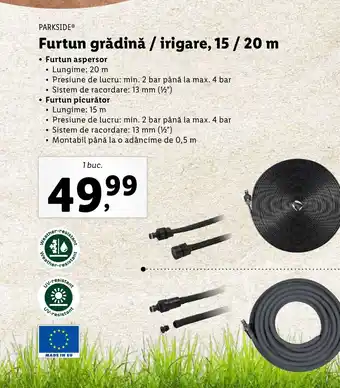 Lidl PARKSIDE Furtun grădină / irigare, 15/20 m Ofertă