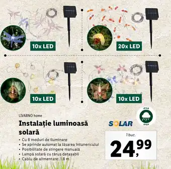 Lidl LIVARNO home Instalație luminoasă solară Ofertă