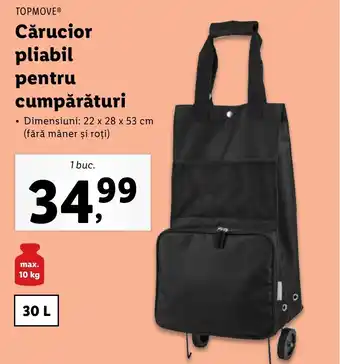 Lidl TOPMOVE® Cărucior pliabil pentru cumpărături Ofertă