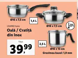 Lidl LIVARNO home Oală / Cratiţă din inox Ofertă