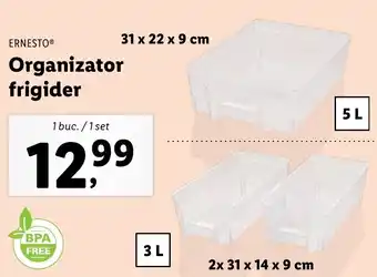 Lidl ERNESTO Organizator frigider Ofertă