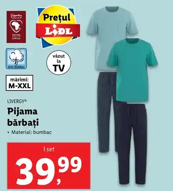 Lidl LIVERGY Pijama bărbaţi Ofertă