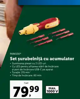 Lidl PARKSIDE Set şurubelniță cu acumulator Ofertă