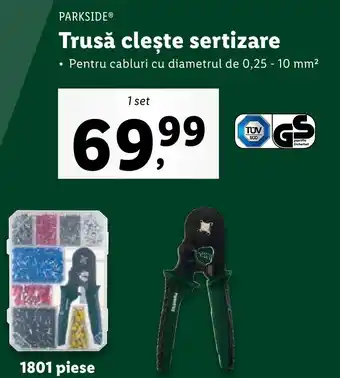 Lidl PARKSIDE Trusǎ cleşte sertizare Ofertă