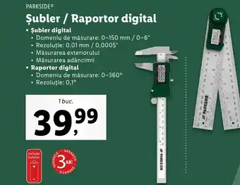 Lidl PARKSIDE Şubler / Raportor digital Ofertă