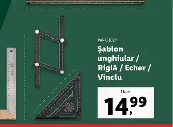 Lidl PARKSIDE Şablon unghiular / Riglǎ / Echer / Vinclu Ofertă