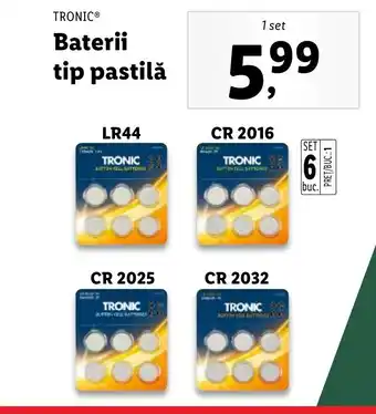 Lidl TRONIC Baterii tip pastilǎ Ofertă