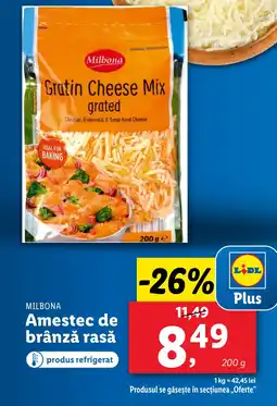 Lidl MILBONA Amestec de brânză rasă Ofertă