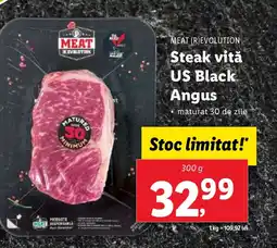 Lidl MEAT (R)EVOLUTION Steak vită US Black Angus Ofertă