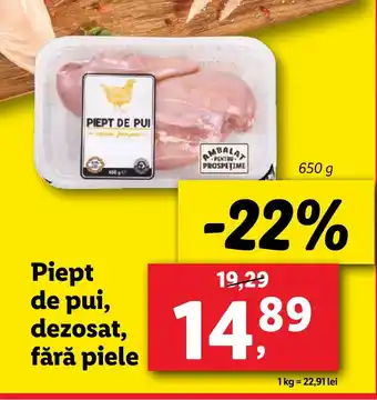 Lidl Piept de pui, dezosat, fără piele Ofertă