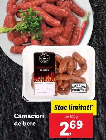 Lidl Cârnăciori de bere Ofertă