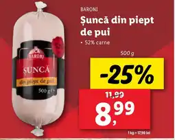 Lidl BARONI Şuncă din piept de pui Ofertă