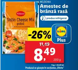 Lidl MILBONA Amestec de brânză rasă Ofertă