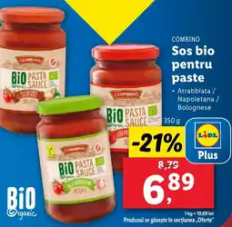 Lidl COMBINO Sos bio pentru paste Ofertă