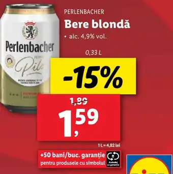 Lidl PERLENBACHER Bere blondǎ Ofertă