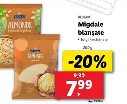 Lidl BELBAKE Migdale blanşate Ofertă