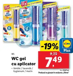 Lidl W5 WC gel cu aplicator Ofertă