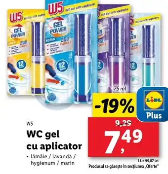 Lidl W5 WC gel cu aplicator Ofertă