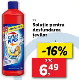 Lidl W5 Soluţie pentru desfundarea ţevilor Ofertă