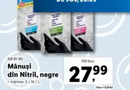 Lidl AIR BY W5 Mănuşi din Nitril, negre Ofertă