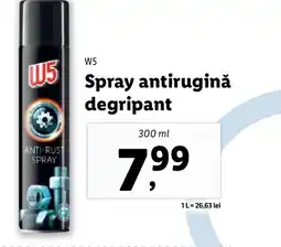 Lidl W5 Spray antirugină degripant Ofertă