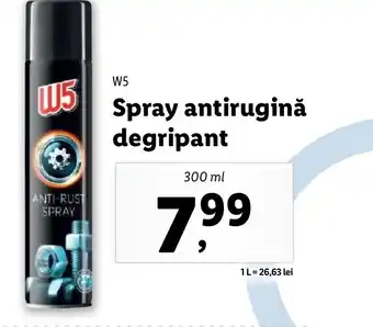 Lidl W5 Spray antirugină degripant Ofertă