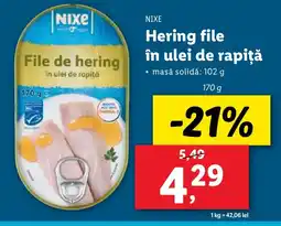 Lidl NIXE Hering file în ulei de rapiță Ofertă