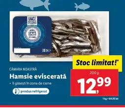 Lidl CĂMARA NOASTRĂ Hamsie eviscerată Ofertă