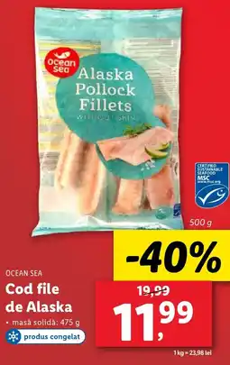 Lidl OCEAN SEA Cod file de Alaska Ofertă