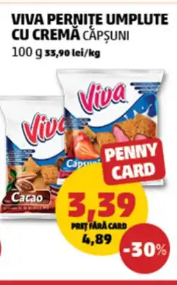 Penny VIVA Pernițe umplute cu cremă căpşuni Ofertă