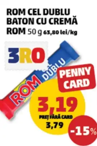 Penny Rom cel dublu baton cu cremă rom Ofertă