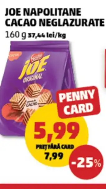 Penny Joe napolitane cacao neglazurate Ofertă