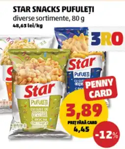 Penny Star snacks pufuleți Ofertă