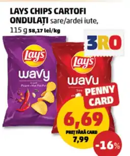 Penny LAYS Chips cartofi ondulați Ofertă