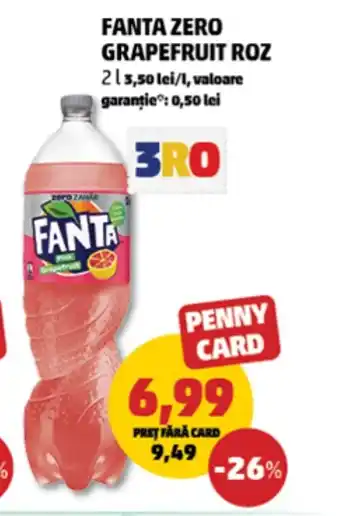 Penny FANTA Zero grapefruit roz Ofertă