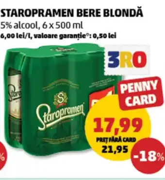 Penny Staropramen bere blondă Ofertă